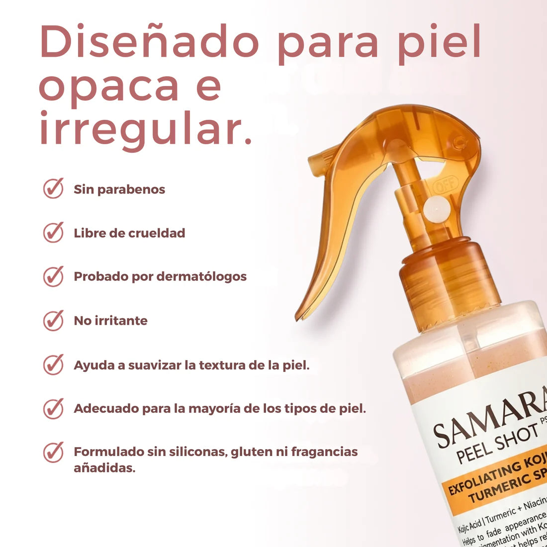 2x1 Spray Exfoliante corporal - Kójico + Curcuma